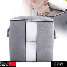 6262 Storage bag with Zipper and Space Saver Comforter bag, Pillow, Quilt, Bedding, Clothes, Blanket Storage Organizer Bag with Large Clear Window and Carry Handles for Closet.