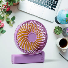 7604 Portable Mini handy Fan & Personal Table Fan | Rechargeable Battery Operated Fan Suitable for Kids, Women, Makeup Artist, Home Office DeoDap