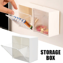 4037Adhesive Wall Mounted Flip Storage Box Holder Small Object Storage Case ( 1 pcs ) DeoDap