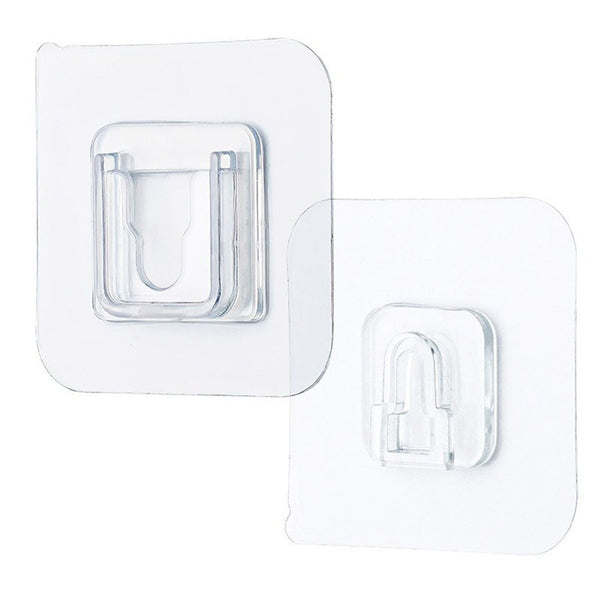 7433 Transparent Adhesive Male Hook Used For Hanging Various Types Of Items (1Pc) DeoDap