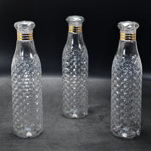 7116 Water Bottle With Diamond Cut Used By Kids, Children's  ( 3 pcs ) DeoDap