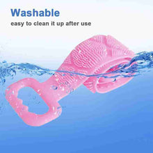 1302A Silicone Body Back Scrubber Double Side Bathing Brush for Skin Deep Cleaning, Scrubber Belt DeoDap