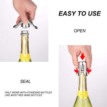 2334 Stainless Steel Sealed Sparkling Champagne Bottle Stopper Big size DeoDap