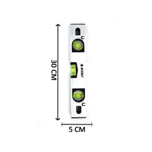 1645A 30 cm Aluminum Alloy Magnetic Torpedo Level Metric Rulers DeoDap