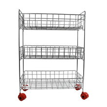 5360 Stainless Steel Fruit & Vegetable Stand Kitchen Trolley 3 TIER KITCHEN TROLLEY / Fruit Basket / Vegetable Stand for Storage / Onion potato rack for kitchen / Vegetable rack for kitchen DeoDap