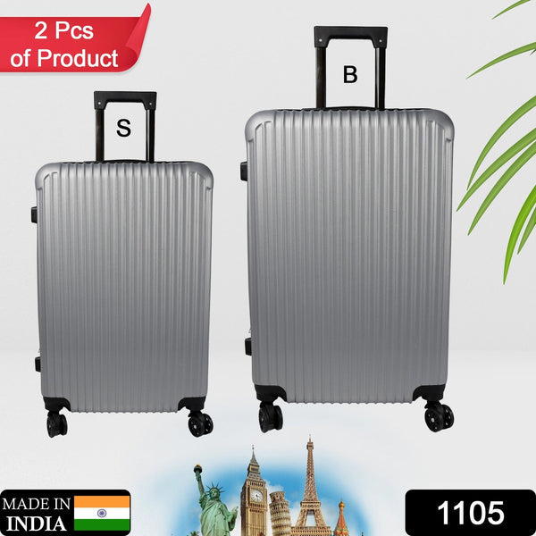 1105 Trolley Bag Big and Small Suitcase Bag For Men & Women Use Bag ( Set Of 2 ) DeoDap