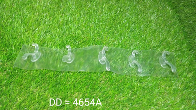 4654A Adhesive Transparent Heavy Duty Wall Hook DeoDap