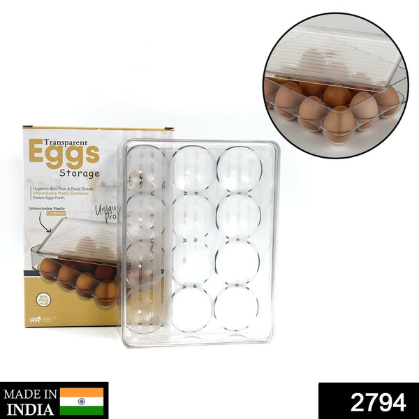 2794 12 Cavity Egg Storage Box For Holding And Placing Eggs Easily And Firmly. DeoDap