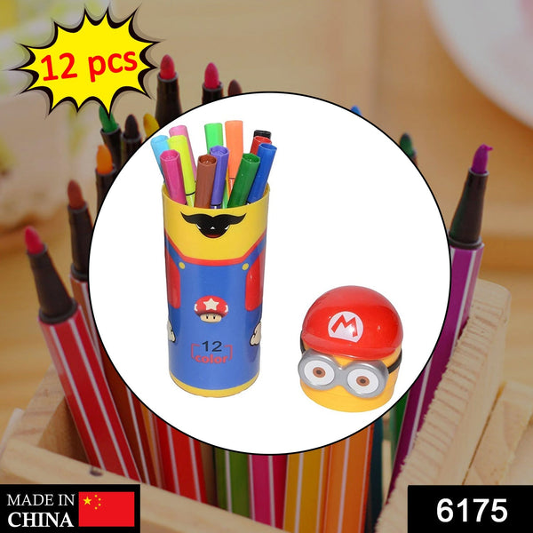 6175 Minions Sketch Pen Set with Attractive Designed Case (Pack of 12)6175_12pen_minions_sketch_box DeoDap