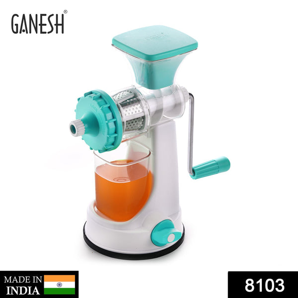 8103 Ganesh Kitchenware Plastic Hand Juicer New Smart Fruit & Vegetable Multipurpose Juicer (Color:Random Green,Blue,Red,Orange) ( Colors May Vary )  (Multicolor Pack of 1) DeoDap