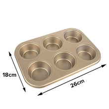 2573 Round Shape Carbon steel Muffin Cupcake Mould Case Bakeware DeoDap