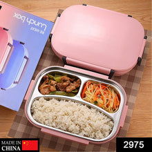 2975 Lunch Box for Kids and adults, Stainless Steel Lunch Box with 3 Compartments. DeoDap