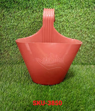 3850 Plastic Hanging Planter Pot, Multicolour,