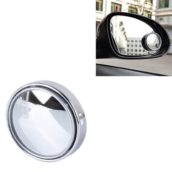 6205 360DEGREE BLIND SPOT ROUND WIDE ANGLE ADJUSTABLE CONVEX REAR VIEW MIRROR - PACK OF 2 DeoDap