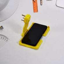 6496Y Multi-Purpose Wall Holder Stand for Charging Mobile Just Fit in Socket and Hang (Yellow) DeoDap