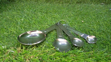 3685 Stainless Steel Measuring Spoons, 4pcs / set Durable Anti Rust Measuring Spoon Set Universal for Kitchen Baking.