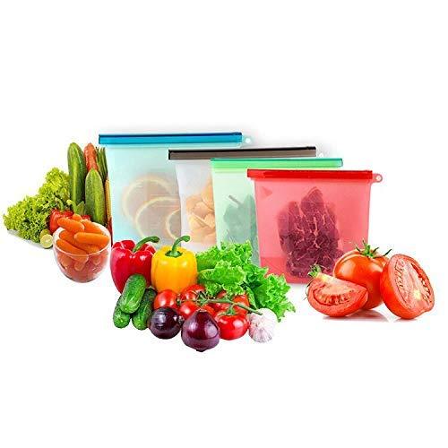 1080 Reusable Silicone Airtight Leakproof Food Storage Bag - 1 ltr DeoDap