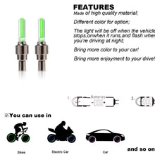 0543 LED Flash Light lamp tyre Wheel Valve Sealing caps DeoDap