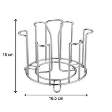 2741 SS Round Glass Stand used for holding sensitive glasses and all present in all kinds of kitchens of official and household places etc. DeoDap