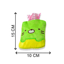 6514 Green Kitty small Hot Water Bag with Cover for Pain Relief, Neck, Shoulder Pain and Hand, Feet Warmer, Menstrual Cramps. DeoDap