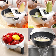 2161 10 in 1 Multifunctional Vegetable Fruits Cutter/Slicer Shredder with Rotating Drain Basket DeoDap