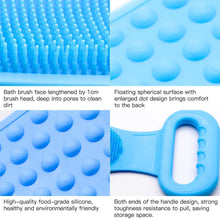 1308 Silicone Body Back Scrubber Bath Brush Washer For Dead Skin Removal DeoDap