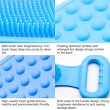 6637 Silicone Body Back Scrubber, Double Side Bathing Brush for Skin Deep Cleaning Massage. DeoDap