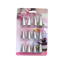 4641 Cake Decorating Stainless Steel Nozzle (12pcs) DeoDap