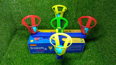 4446 Baskets and balls fun toy for kids with 5 basket and 5 balls. DeoDap